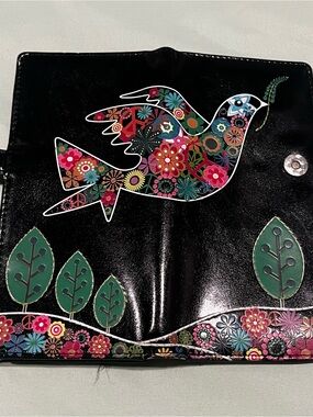 Shag Wear Peace Dove faux-leather large bifold wallet